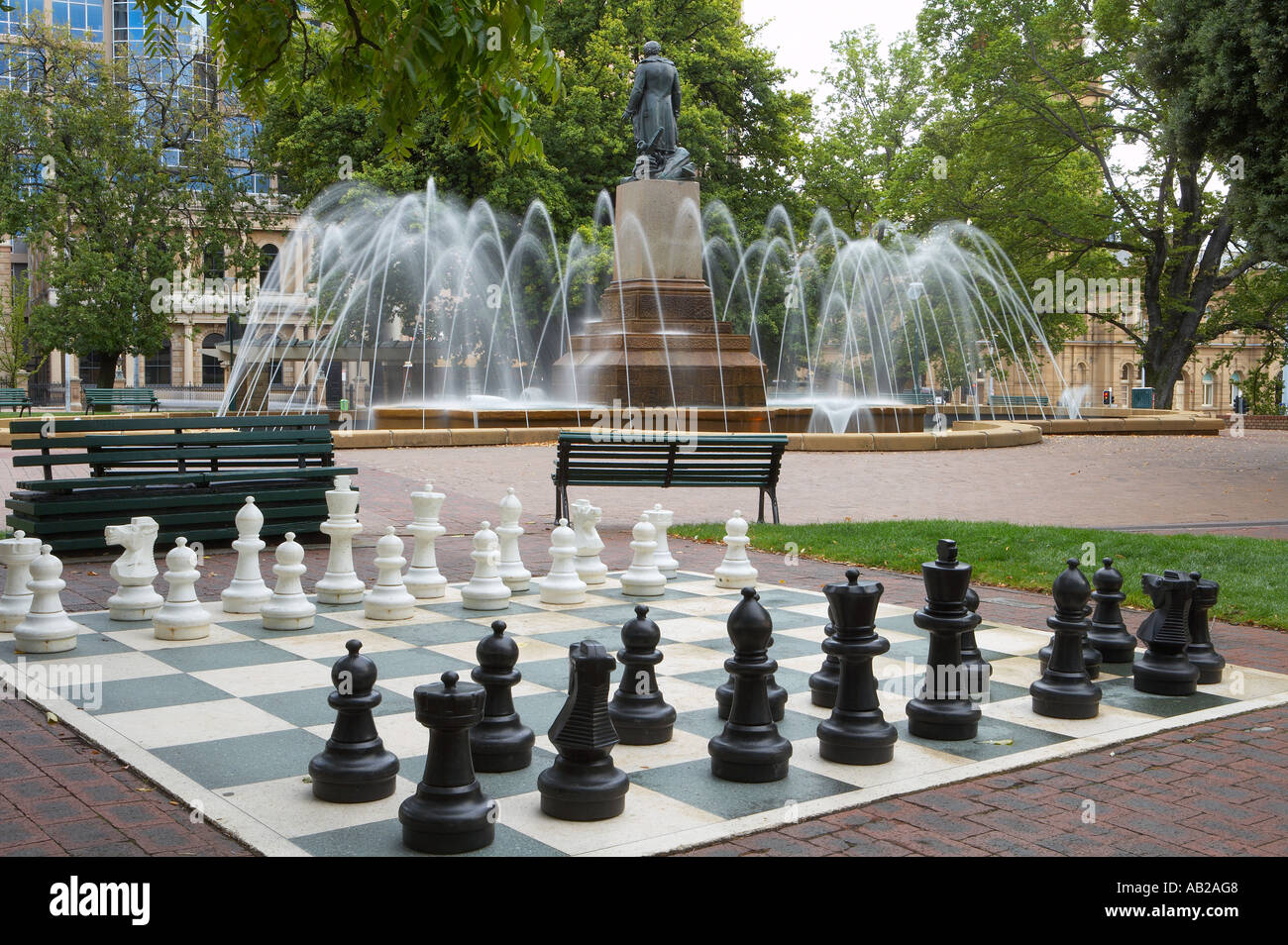 Large Chess Set Parliament Square Hobart Tasmania Australia