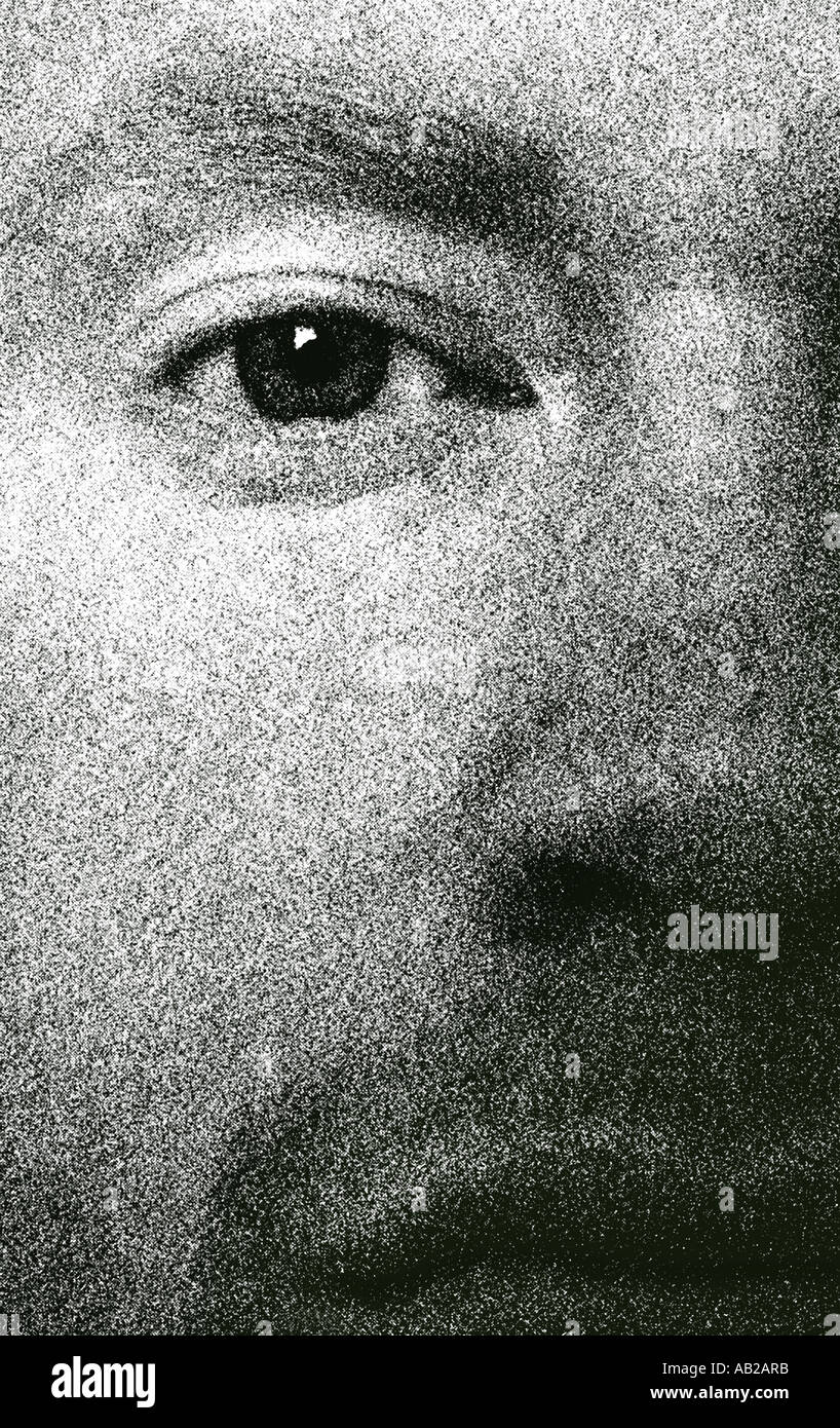 Black and white face up close hi-res stock photography and images - Alamy