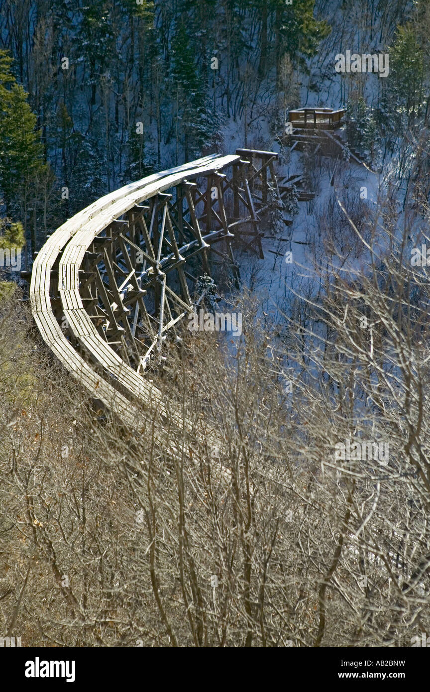 Old wooden trellis for mining in Southern New Mexico Stock Photo