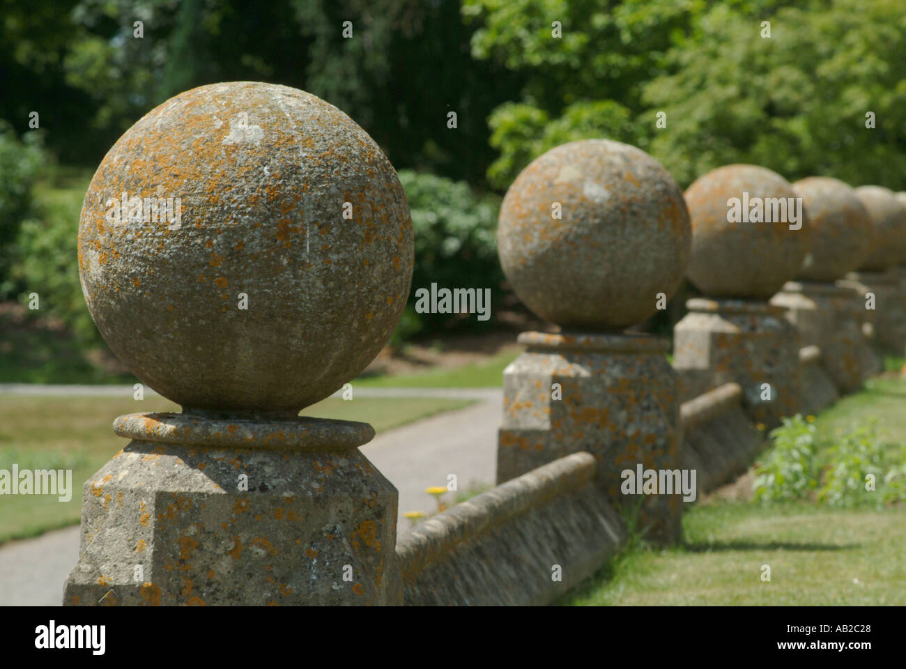 Ornamental garden ball finials Tortworth Court Nr Wotton under Edge