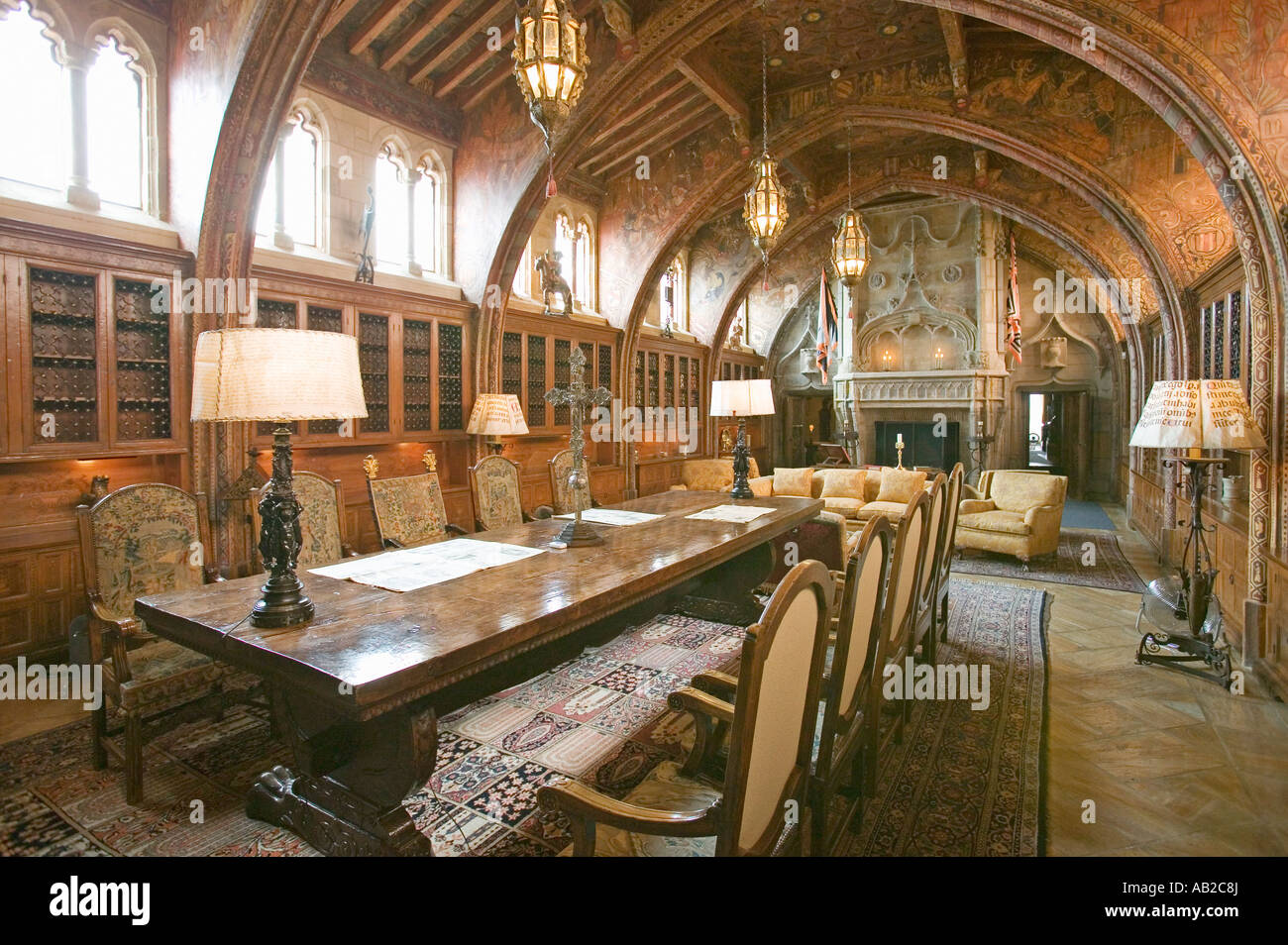 Gothic library of hearst castle hi-res stock photography and images - Alamy