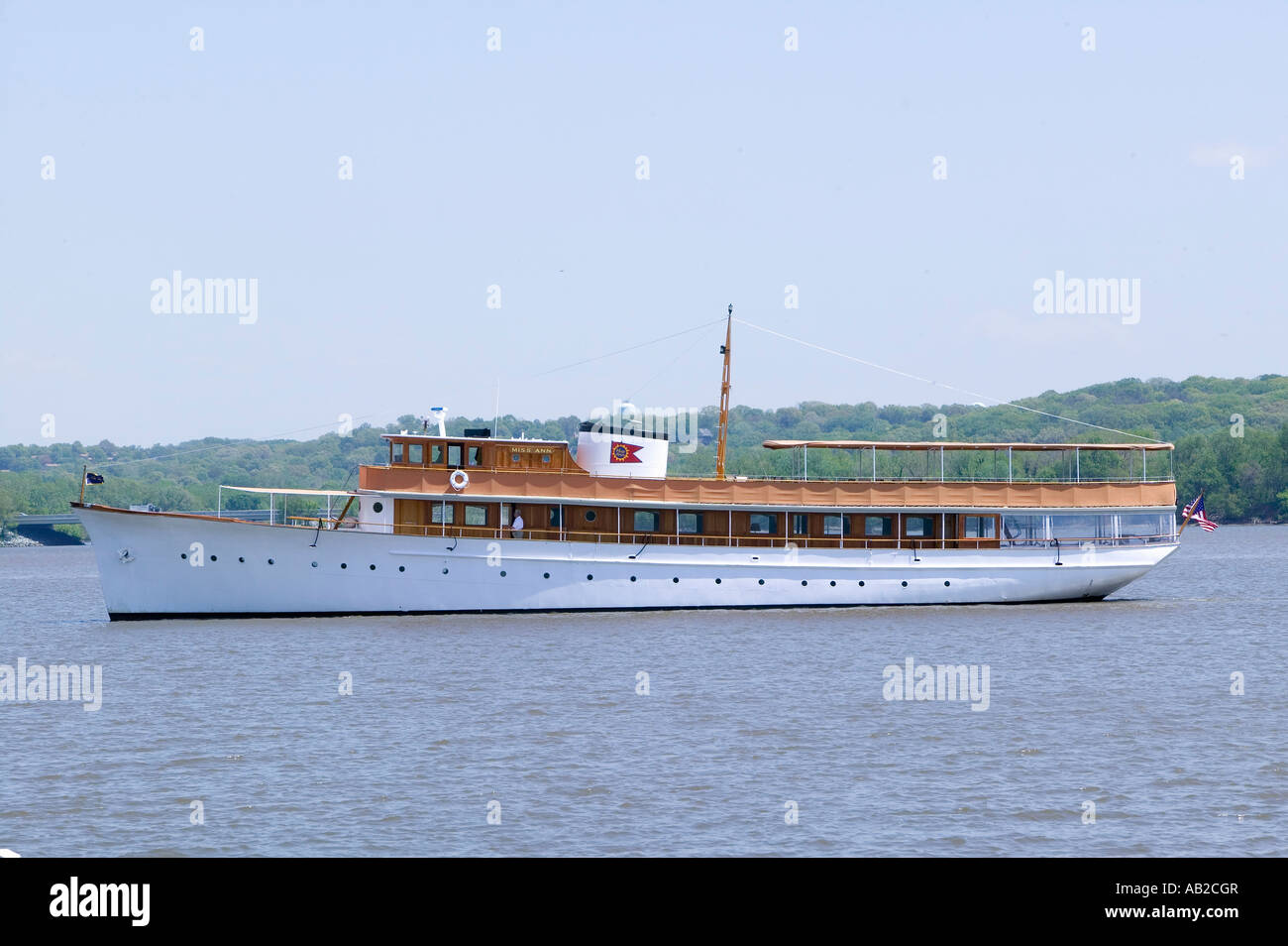 Sister of U S S Presidential Yacht Potomac on Potomac River the Floating White House from Alexandria Washington D C Stock Photo