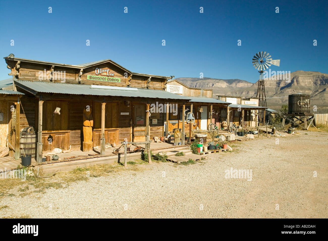 Oliver Lee General Store in Oliver Lee Memorial State Park near Three Rivers National Petroglyph site New Mexico Stock Photo
