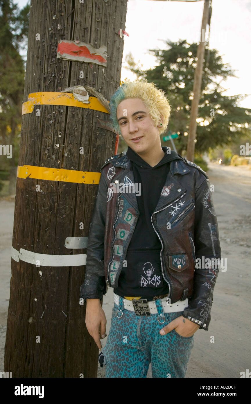 Punk rocker leather hi-res stock photography and images - Alamy