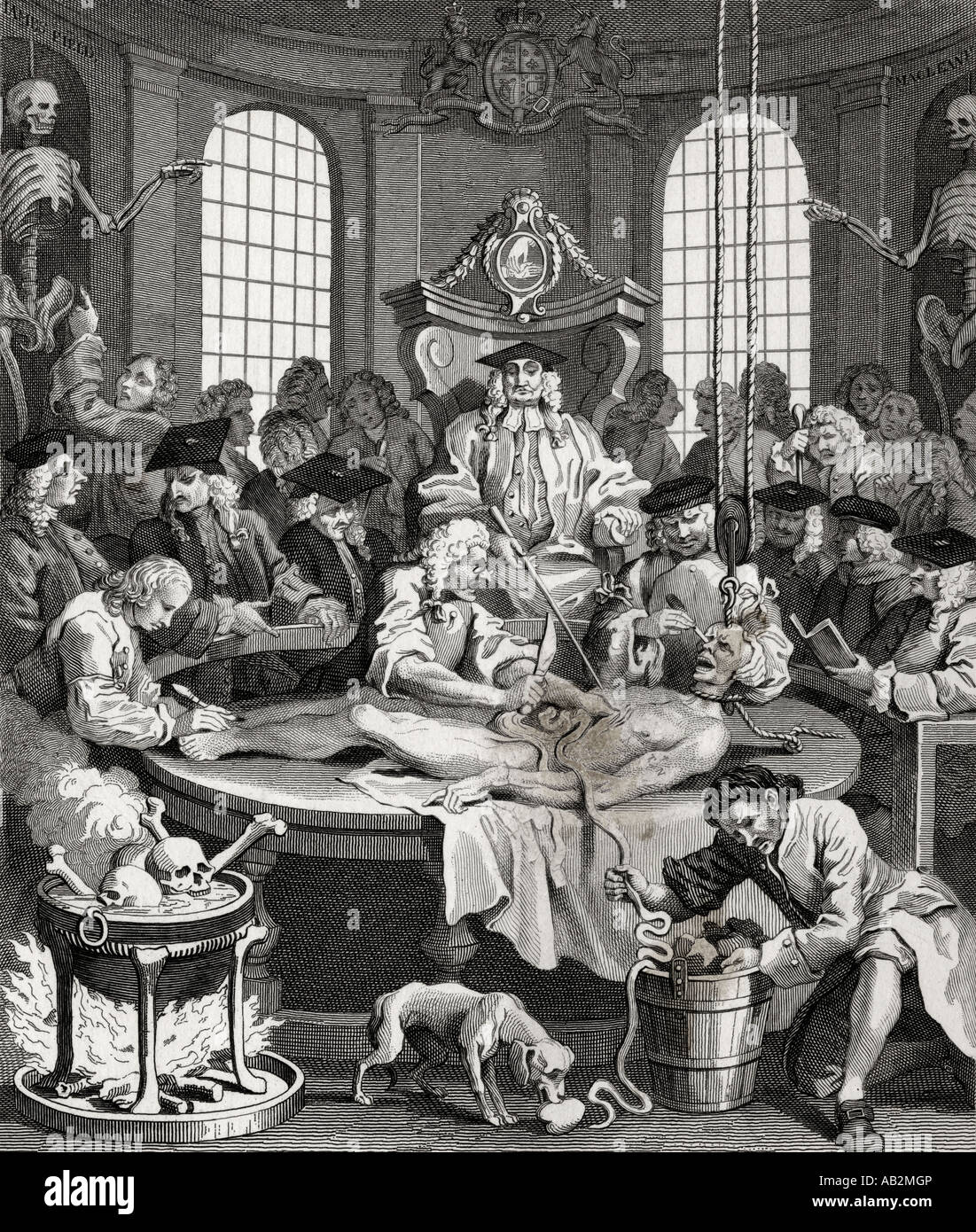 The Four Stages of Cruelty. The Reward of Cruelty. Engraved by I Romney after Hogarth Stock Photo