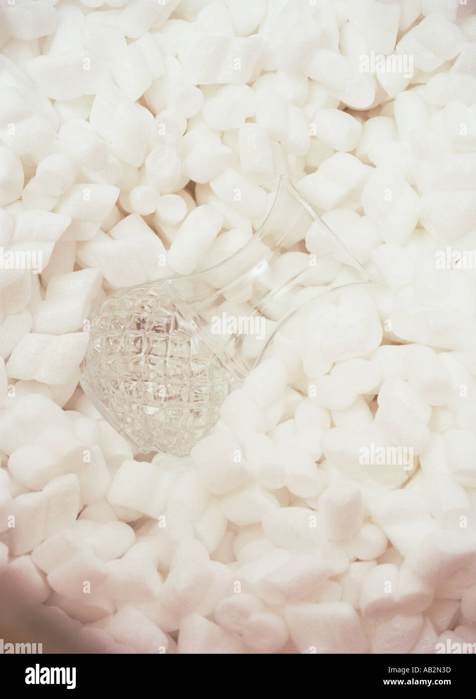 Glass vase in polystyrene packing Stock Photo Alamy