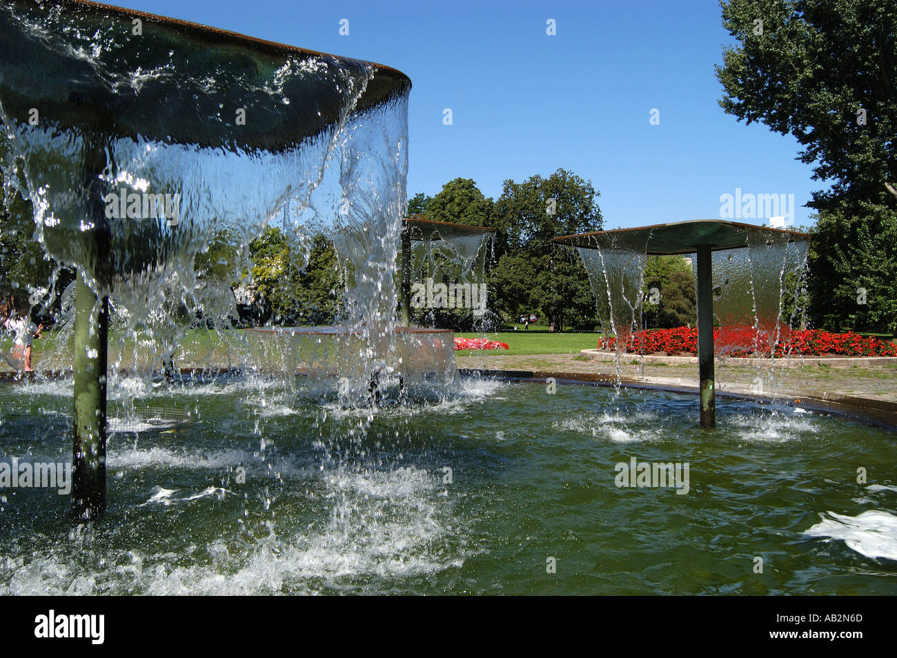 Fountains in Schlossgarten Stuttgart Germany Stock Photo - Alamy