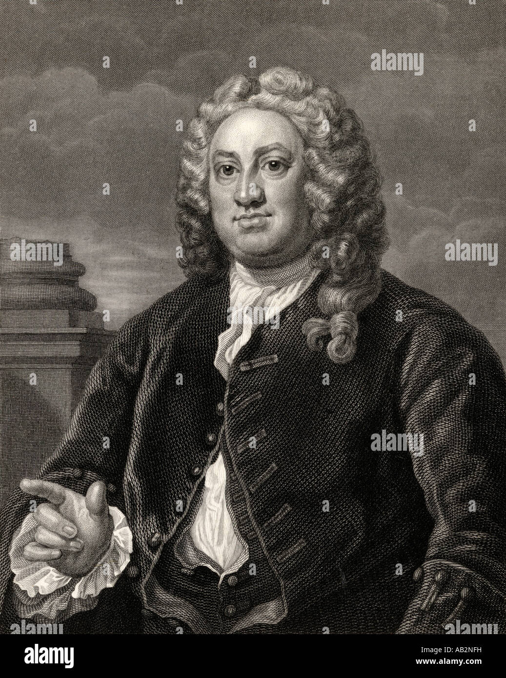 Martin Folkes, 1690 - 1754. English antiquary and natural philosopher. Stock Photo