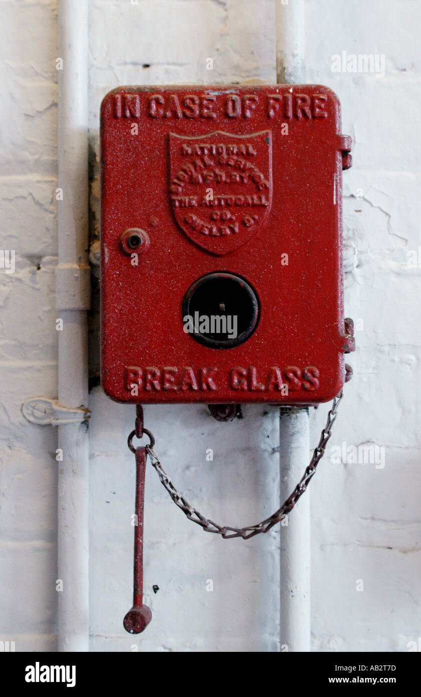 Antique fire call box, portrait Stock Photo Alamy