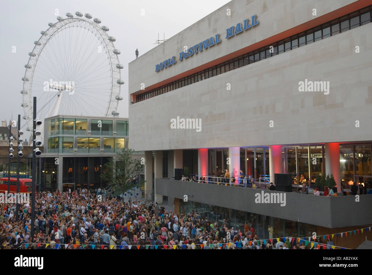 Royal Festival Hall free concert by Billy Bragg South Bank London June 9 2007 UK. Reopening  ceremony. HOMER SYKES Stock Photo