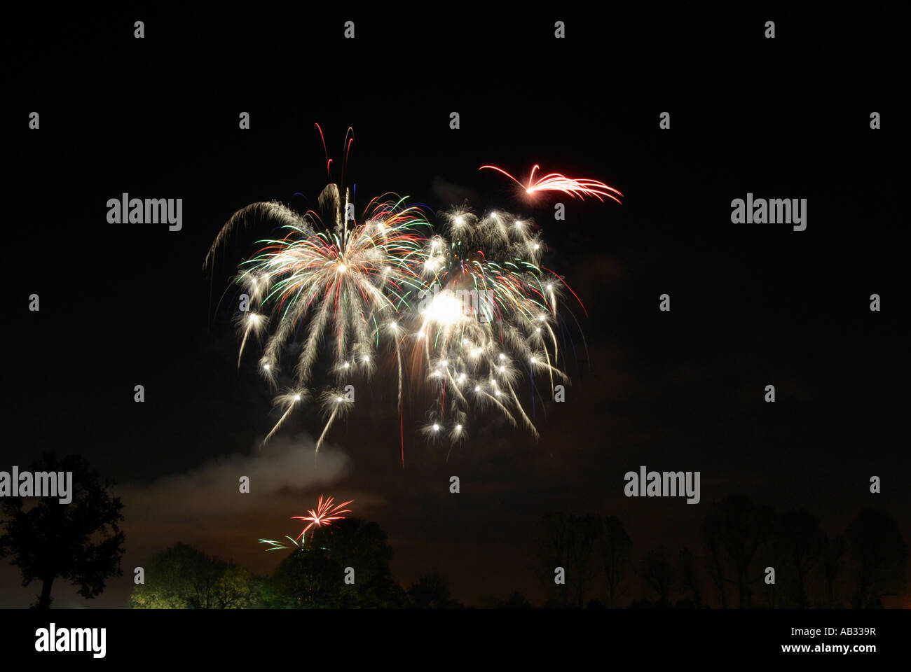 Fireworks at King George 5th Playing Field Downend Bristol Stock Photo