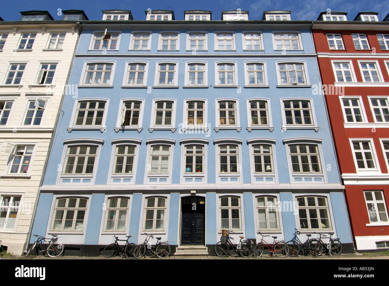 Colourful buildings in Copenhagen Denmark. Stock Photo