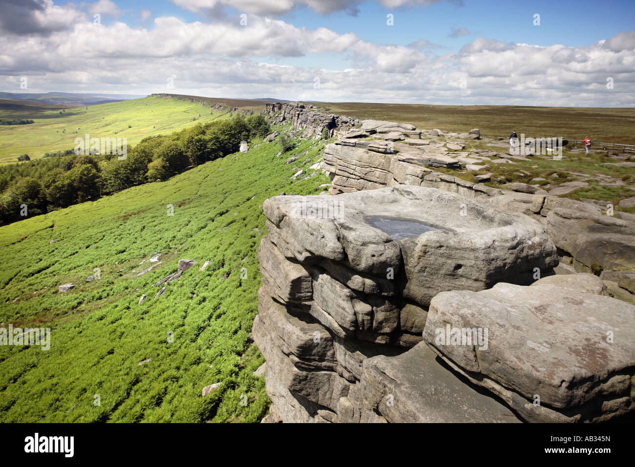 Stanage Edge, Derbyshire, England Stock Photo