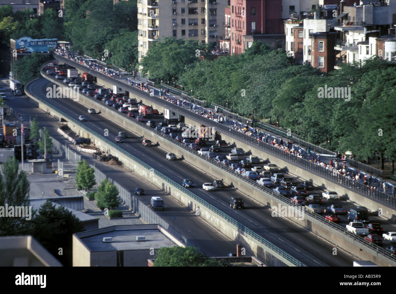 Roads Brooklyn Queens Expressway USA Stock Photo Alamy