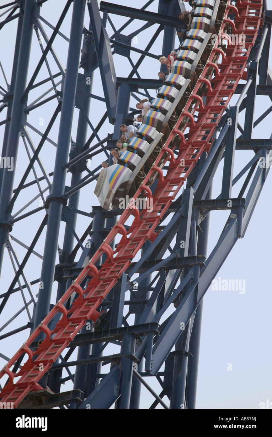 Blackpool Pleasure Beach Roller Coaster, Lancashire Stock Photo Alamy