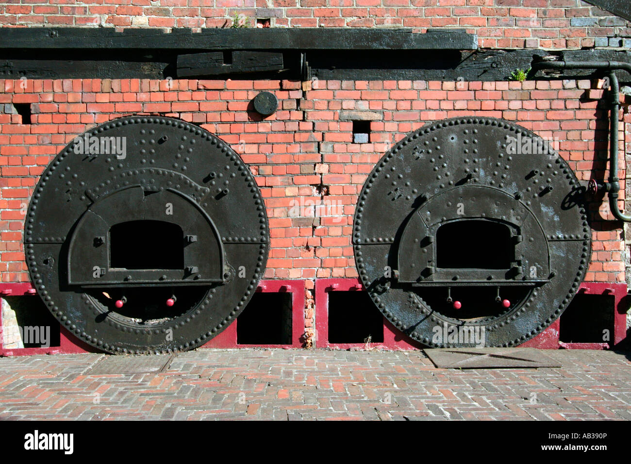 Water Boilers for the steam winding engine at Middleton top Derbyshire,England,UK Stock Photo