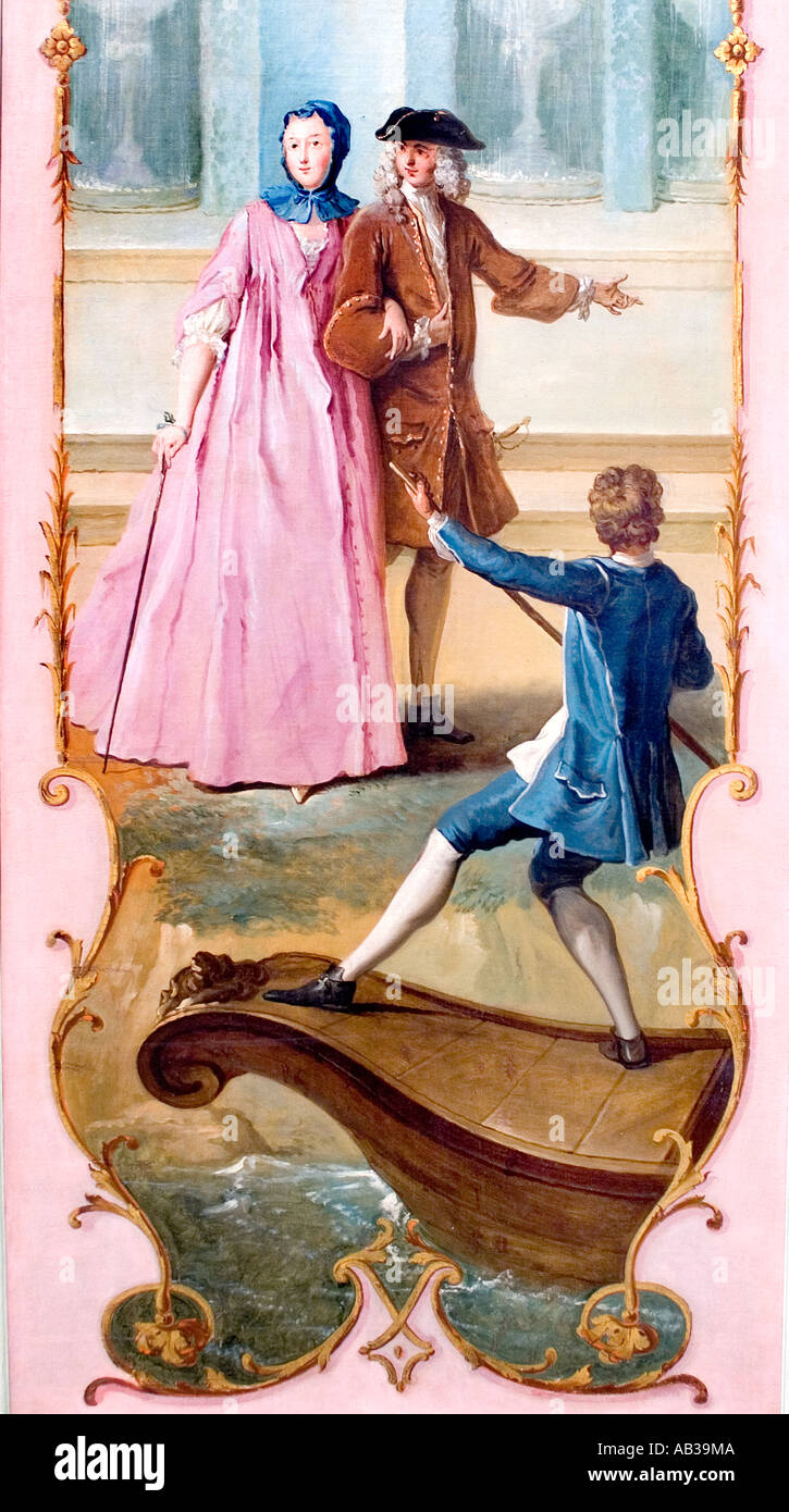 Wall painting Fresco France French Stock Photo Alamy