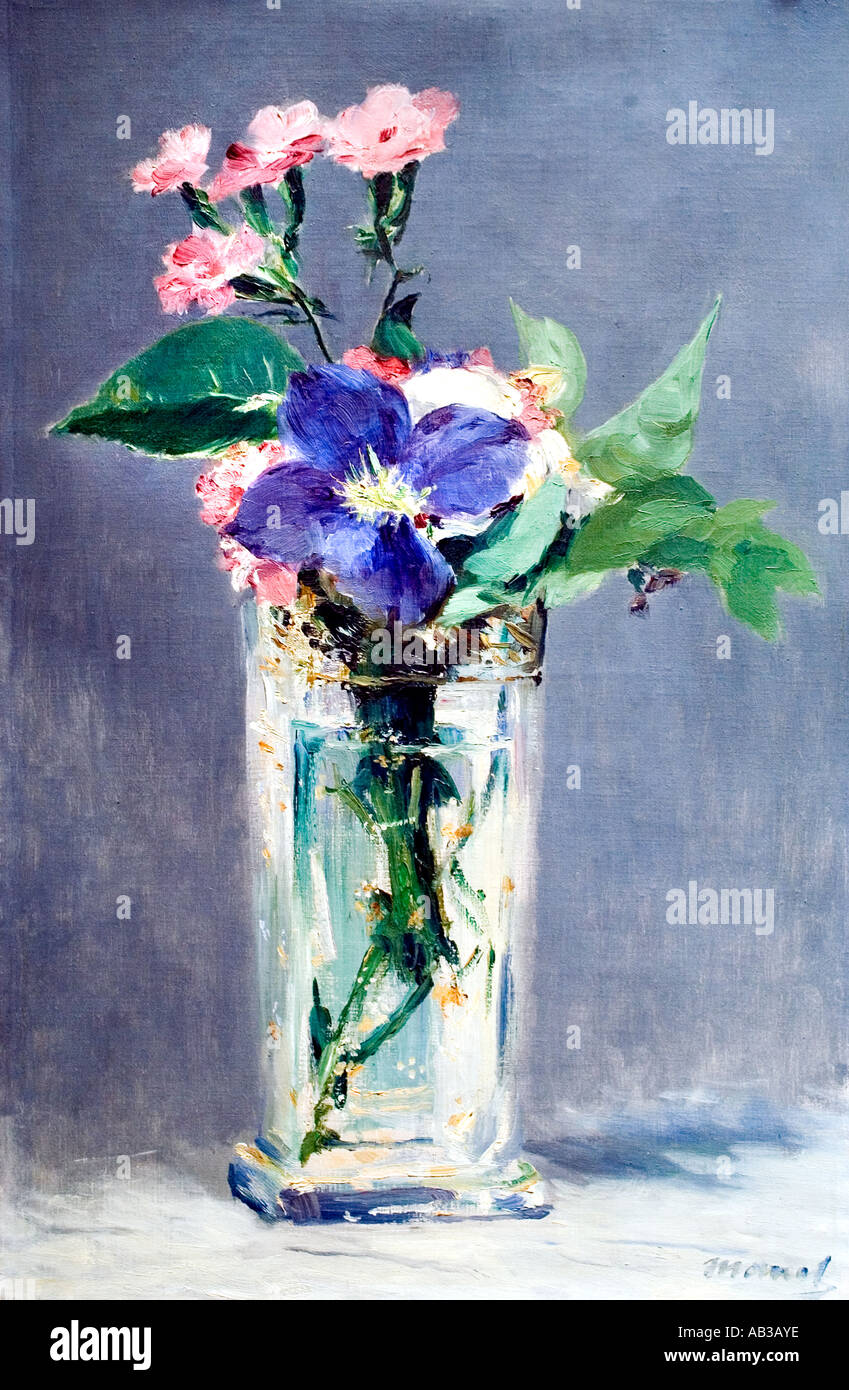 Clematis In A Crystal Vase C 1881 Edouard Manet 1832 1883