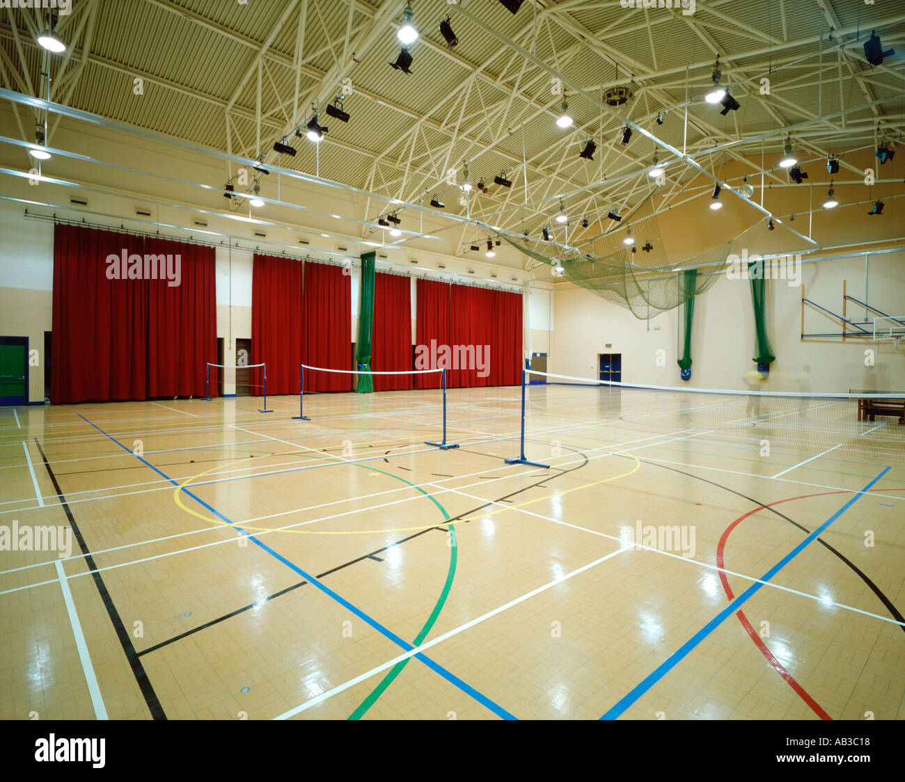 indoor sports hall Stock Photo