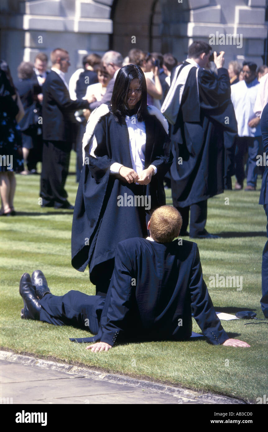 Cambridge students at graduation day Stock Photo