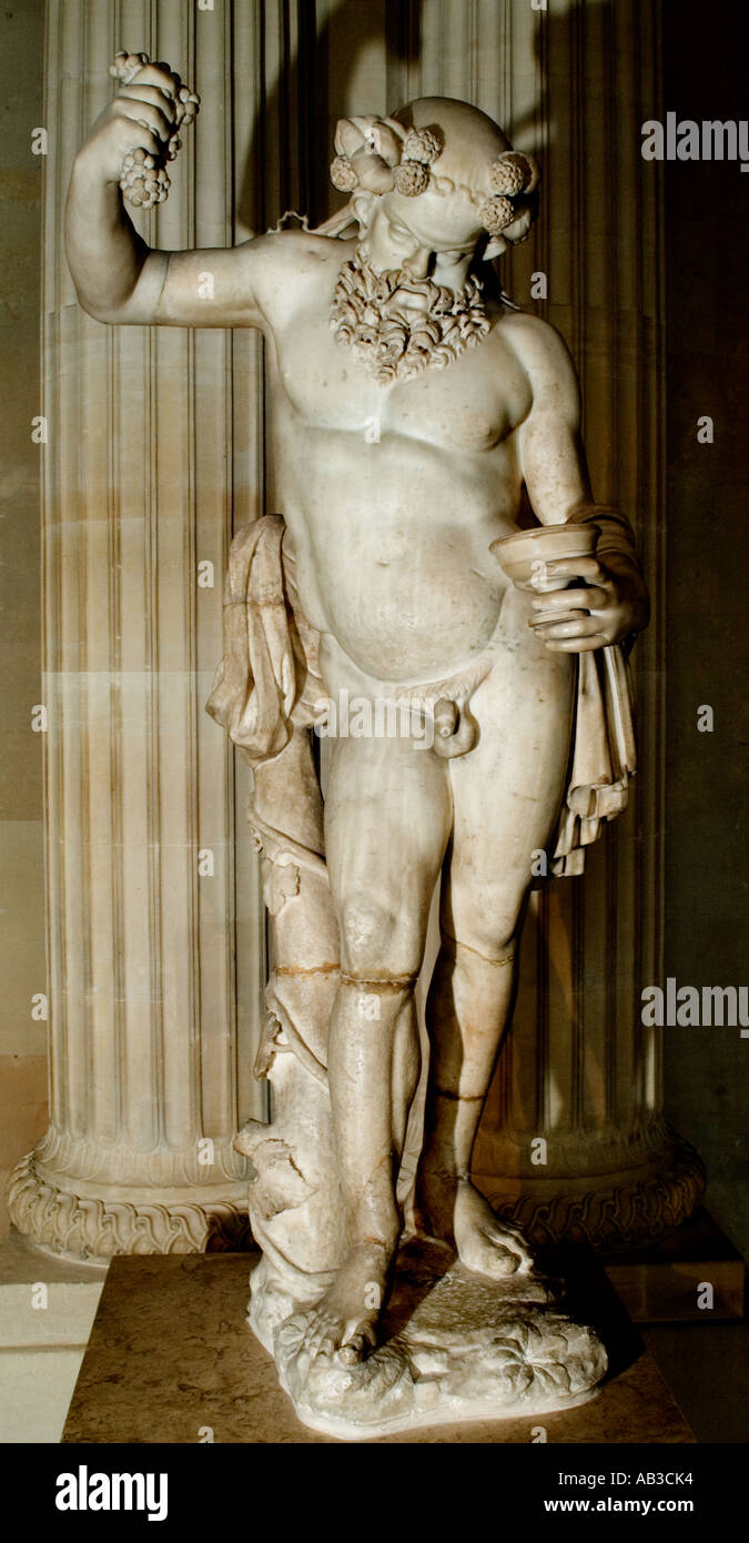Silenius the oldest Satyr Greek Greece Roman Rome Stock Photo