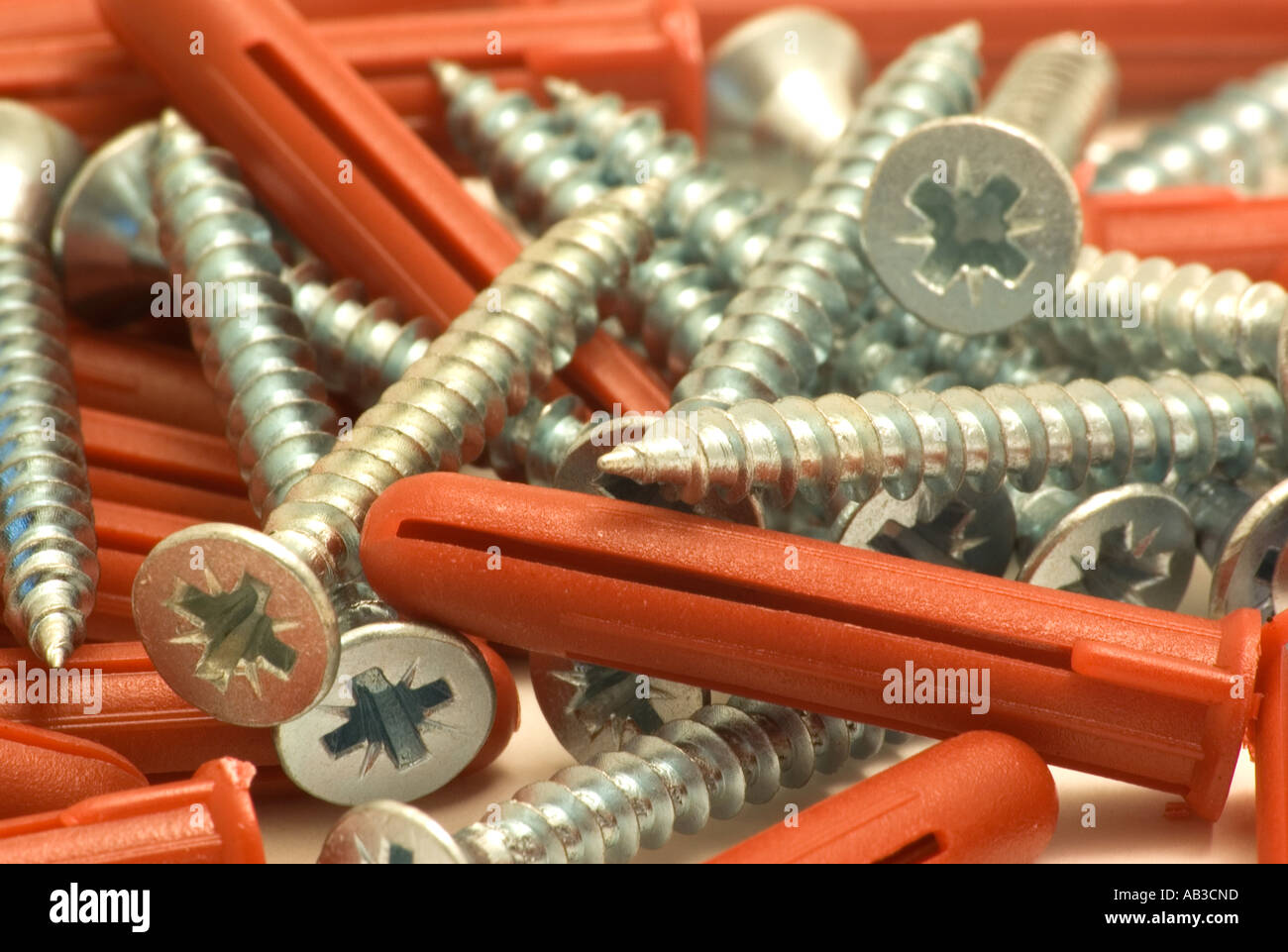 Screws and rawl plugs Stock Photo Alamy
