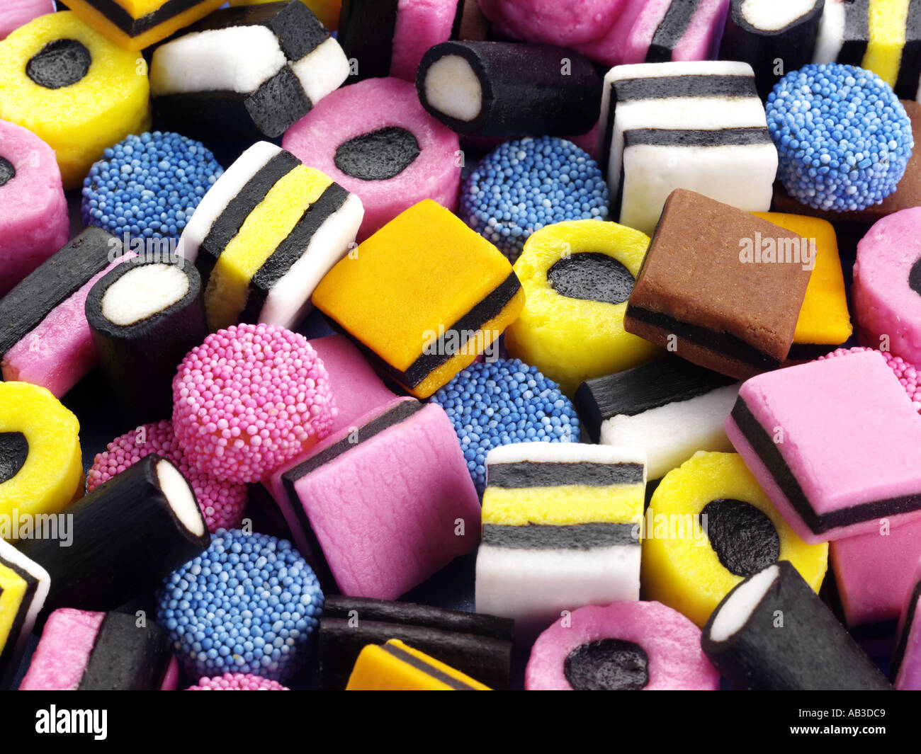 LOTS OF THE SWEET LIQUORICE ALLSORTS Stock Photo 736713 Alamy