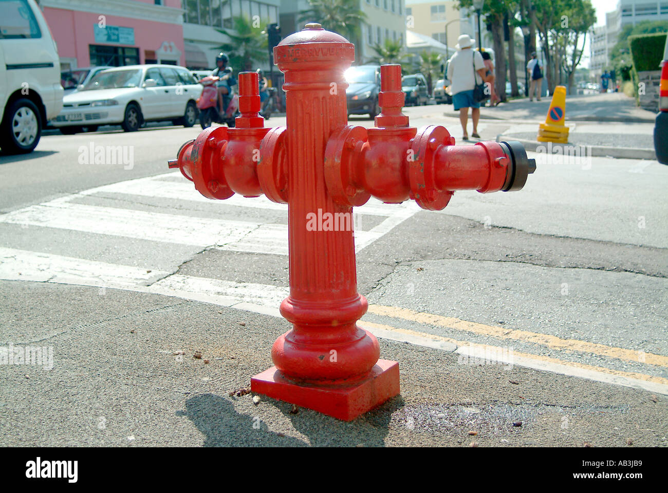 Red Fire hydrant Stock Photo - Alamy
