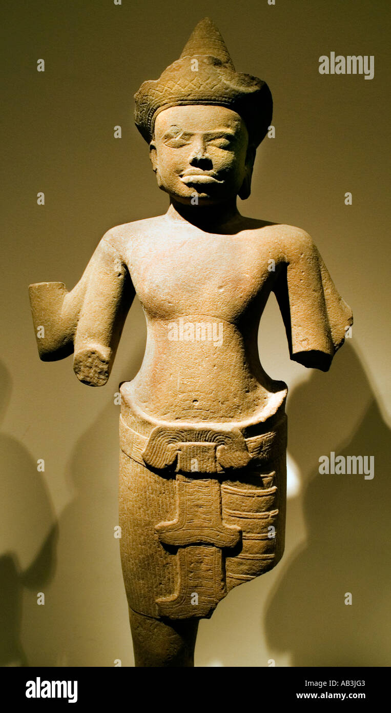 Cambodia Cambodian masculine Visnu Ankgor vat style XII c Stock Photo