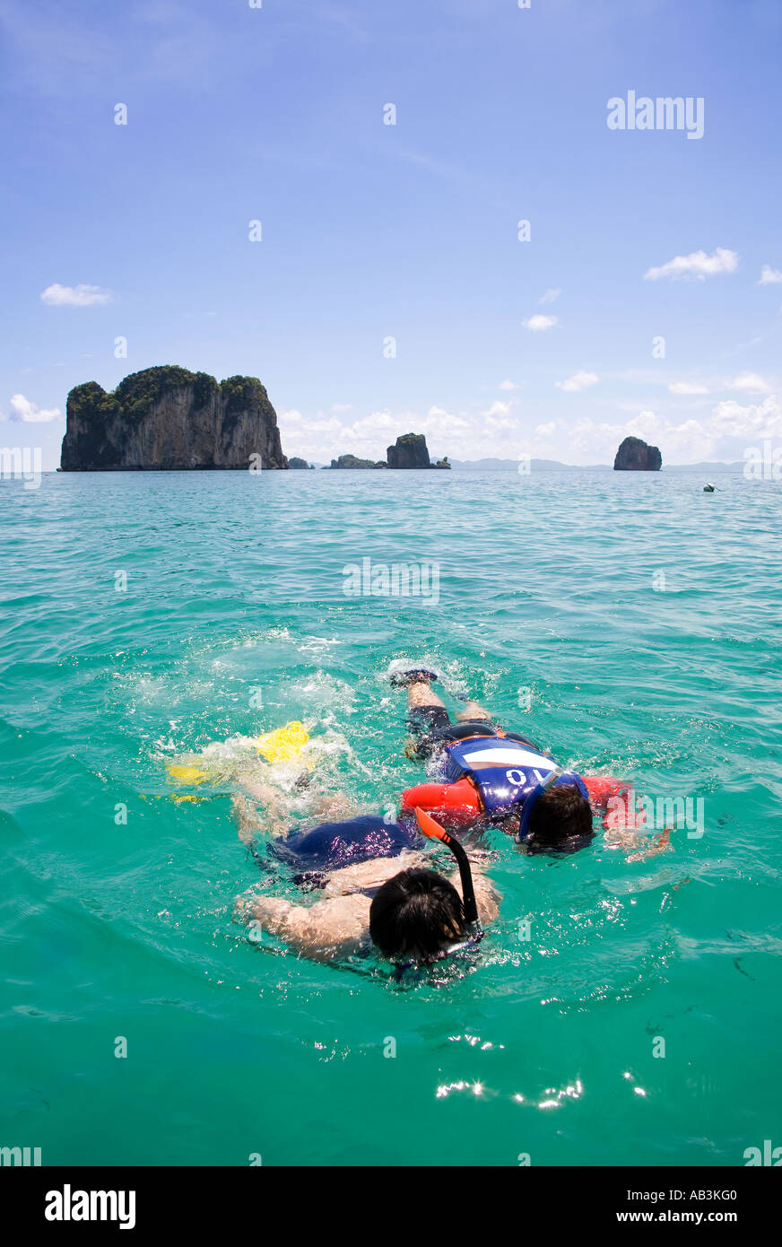 Snorkeling in southern Thailand Stock Photo Alamy