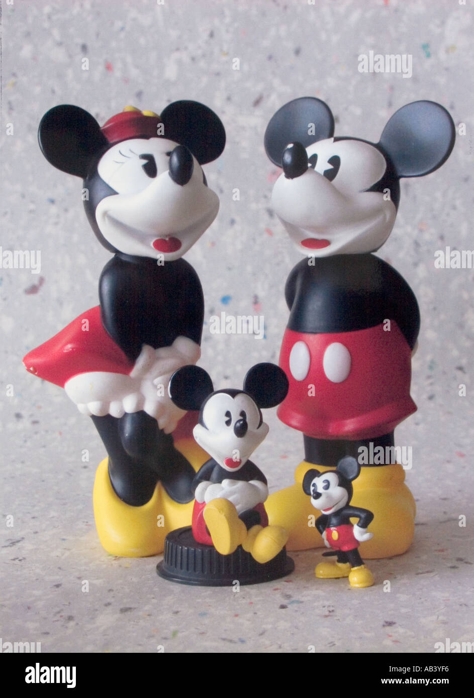 Mickey and Minnie Mouse Shampoo containers Stock Photo