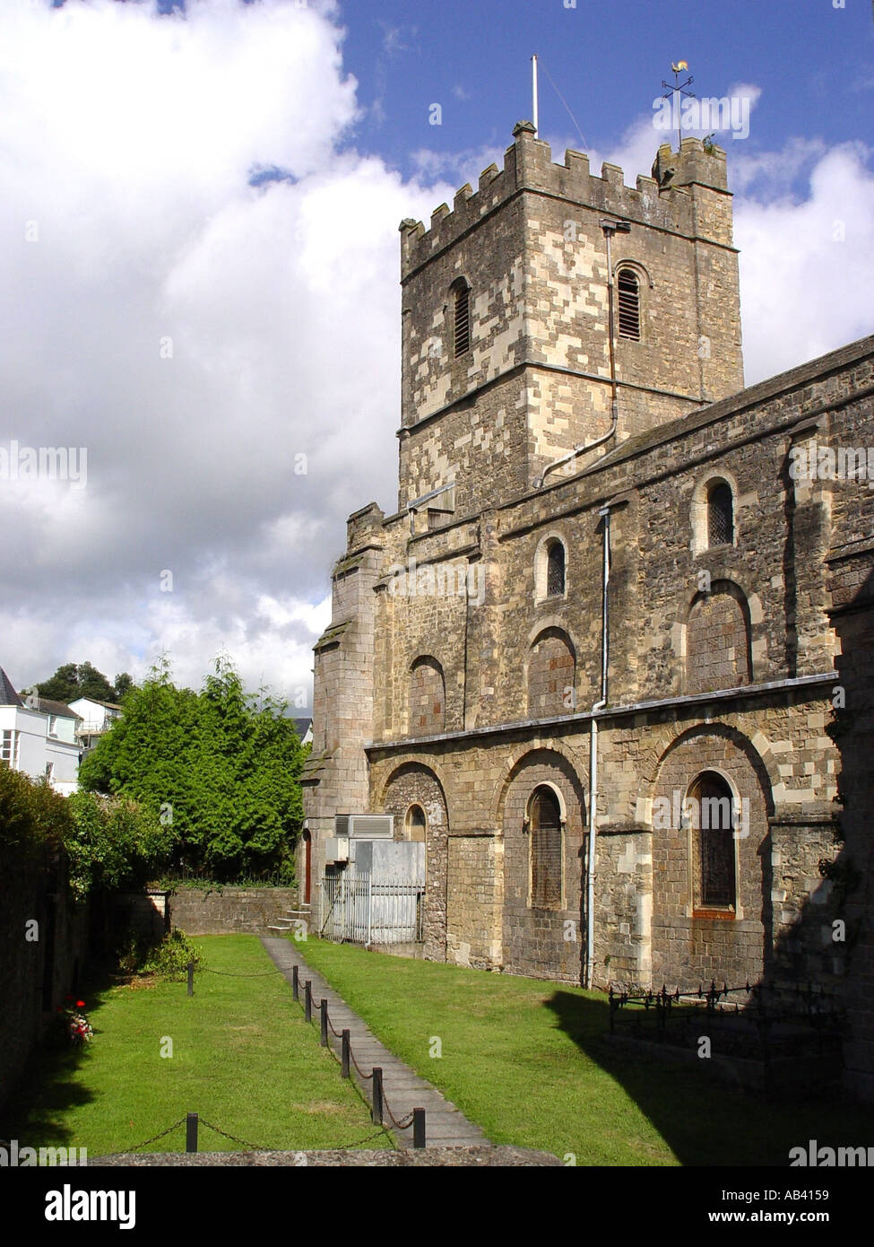 The Priory Church of St Mary on Church Road in the border town of Chepstow Monmouthshire South Wales GB UK 2003 Stock Photo