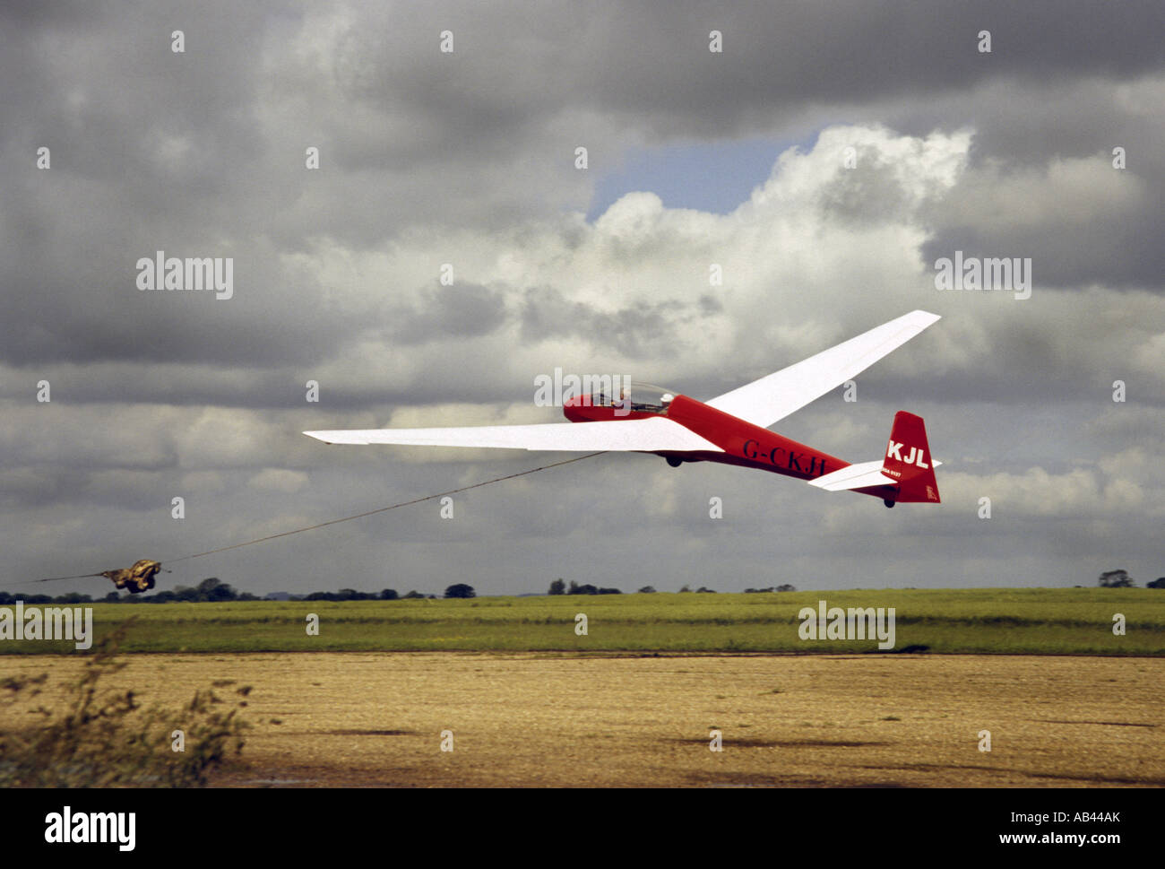 Glider Winch launch Stock Photo Alamy