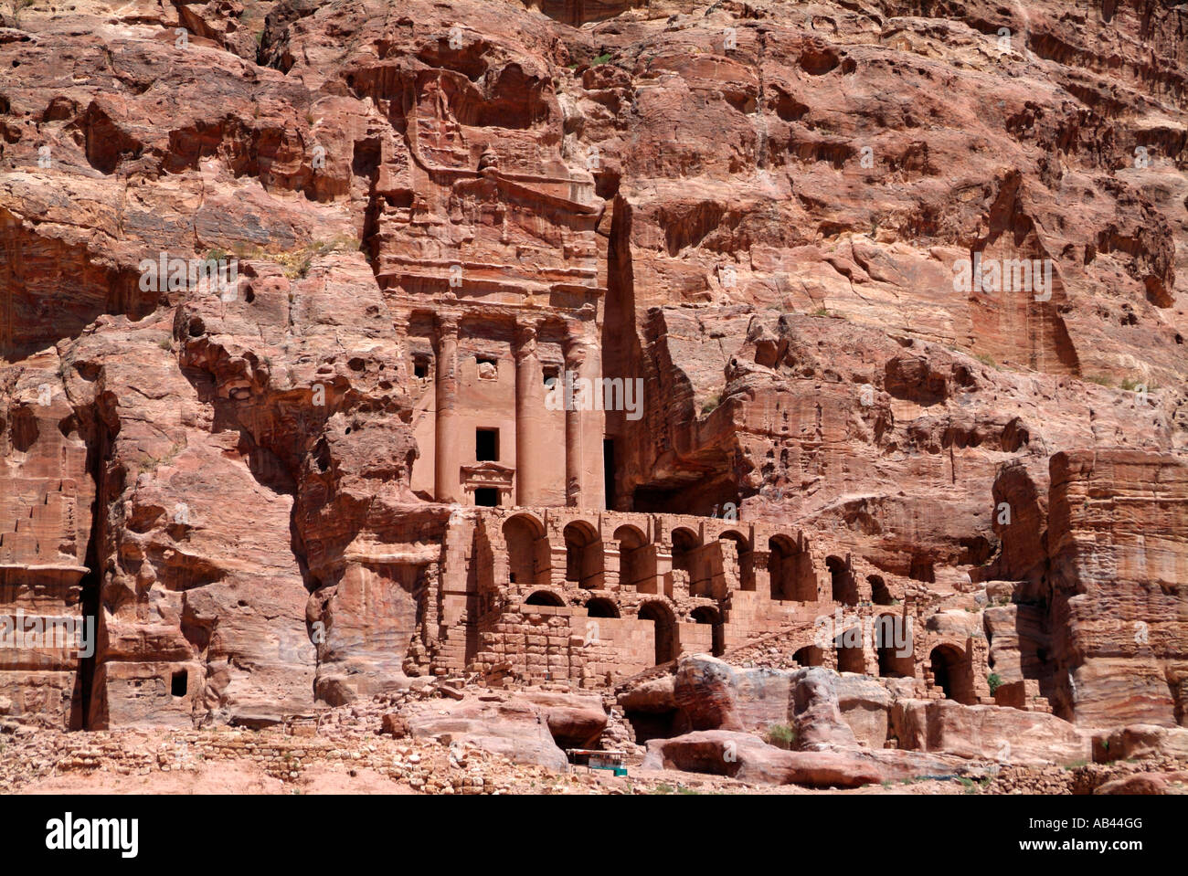 The Urn Tomb at Petra in Jordan Stock Photo