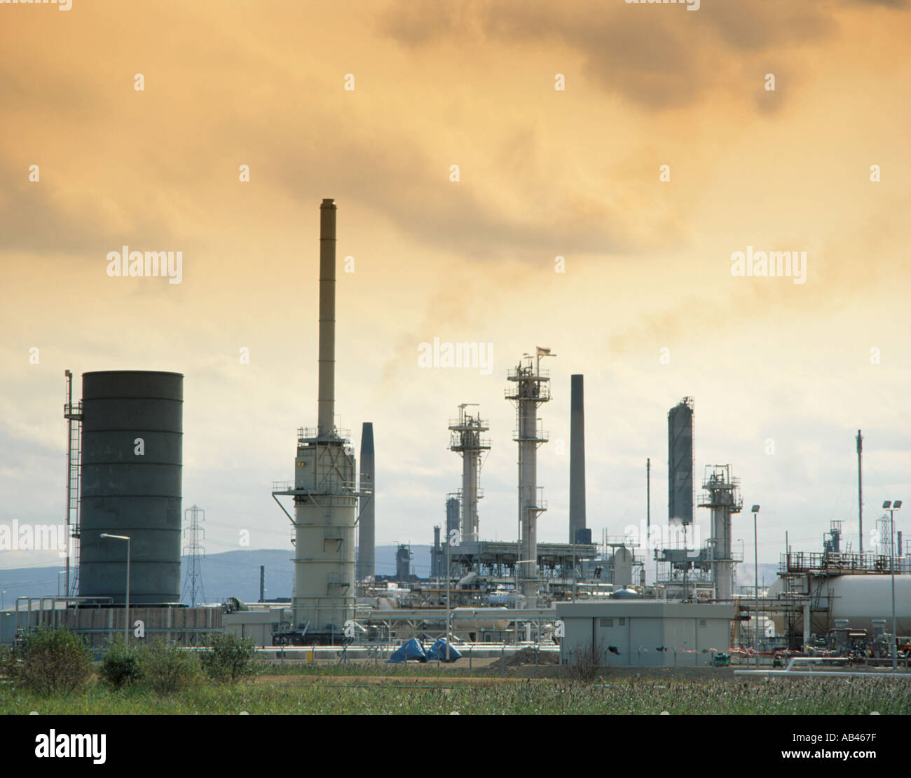 Small chemical works, Seal Sands, Teesside, Cleveland, England, UK. Stock Photo