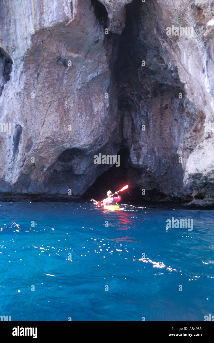Mart tillykke Uendelighed Coast tour Cala Gonone Kajak and cave tours Sardinia Italy Stock Photo -  Alamy