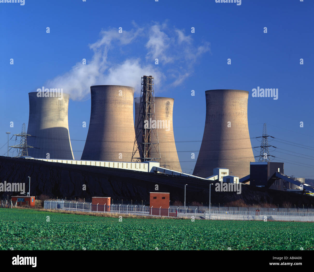 Coal Fired 'Power Station' Runcorn Cheshire England Stock Photo