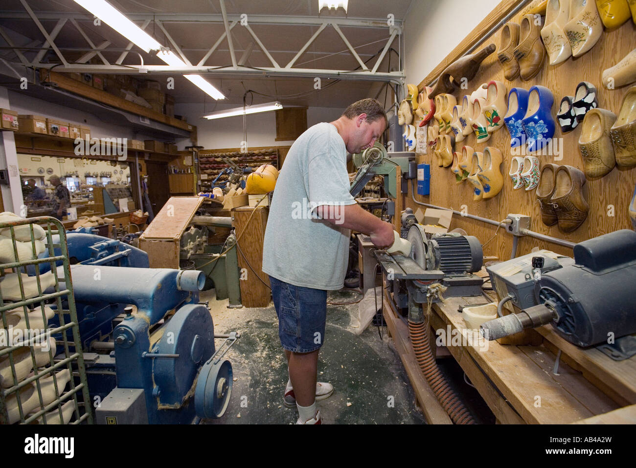 Wooden Shoe Production in Holland Michigan Stock Photo Alamy