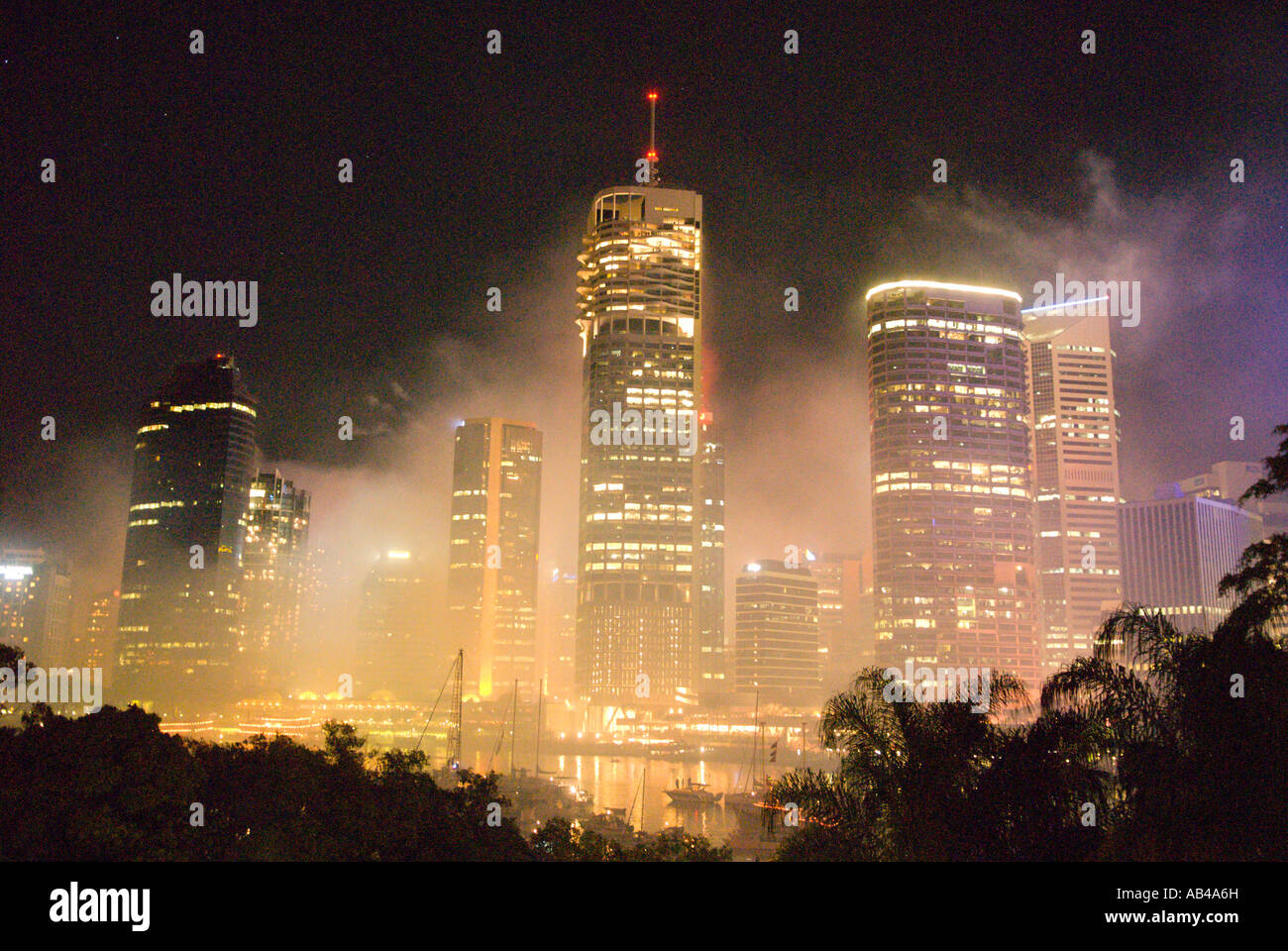 'Riverfire' fireworks show, Brisbane, Queensland, Australia Stock Photo