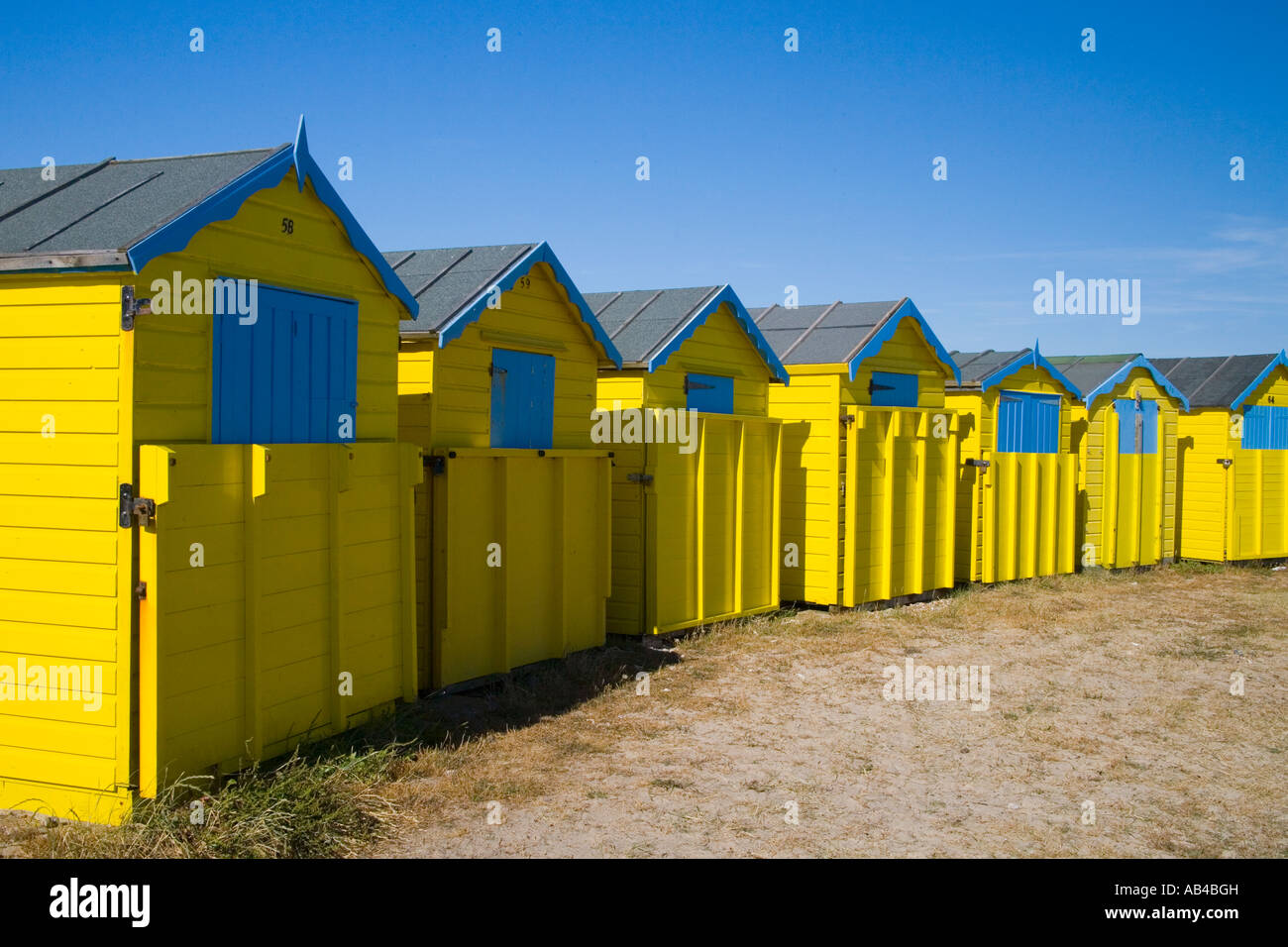 littlehampton beach huts Stock Photo Alamy