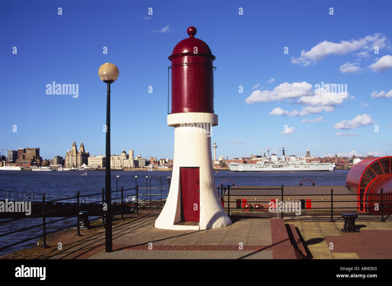 Liverpool Skyline and Aircraft Carrier HMS Invincible Liverpool