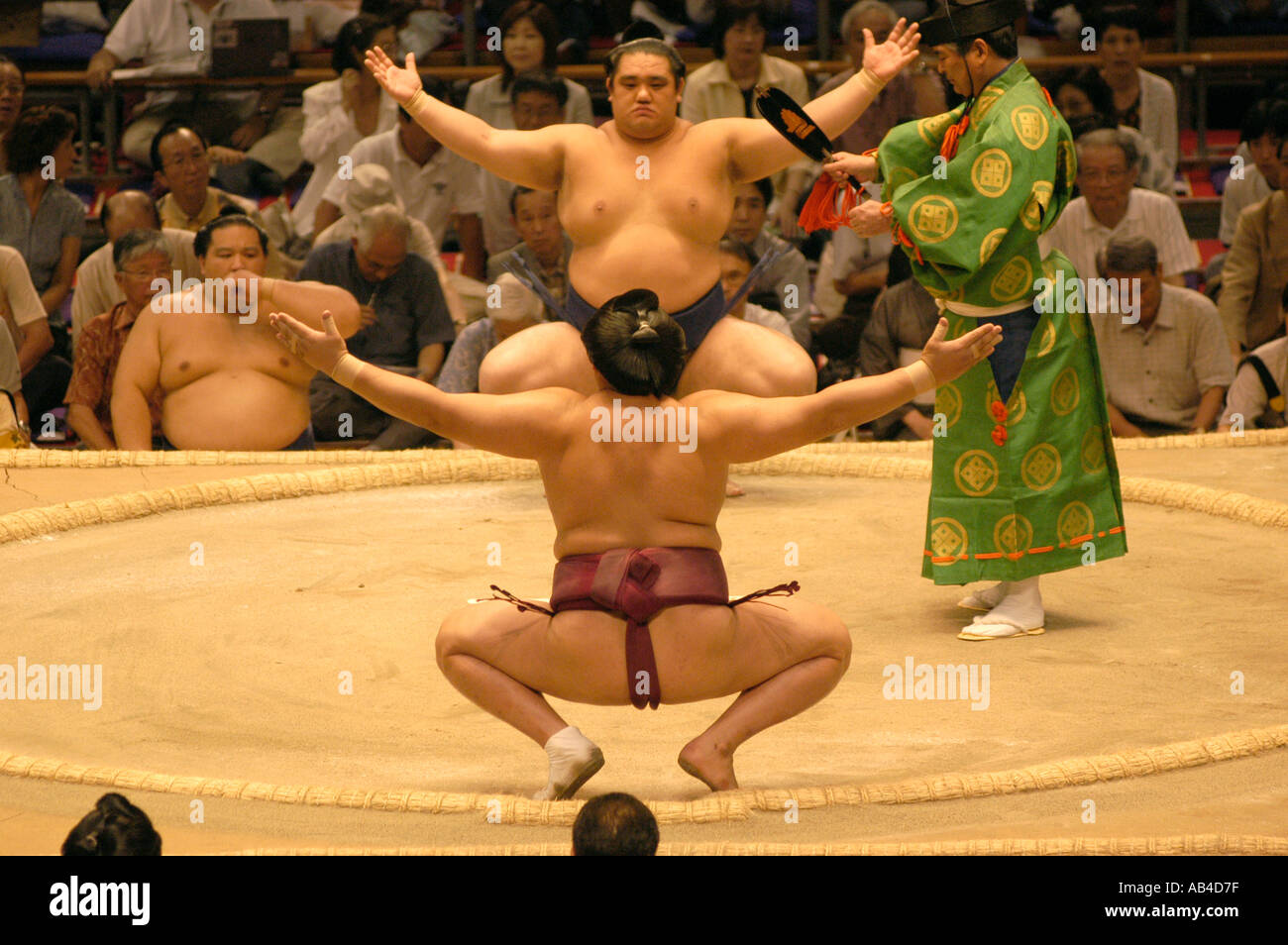A sumo tournament in Nagoya Japan Stock Photo