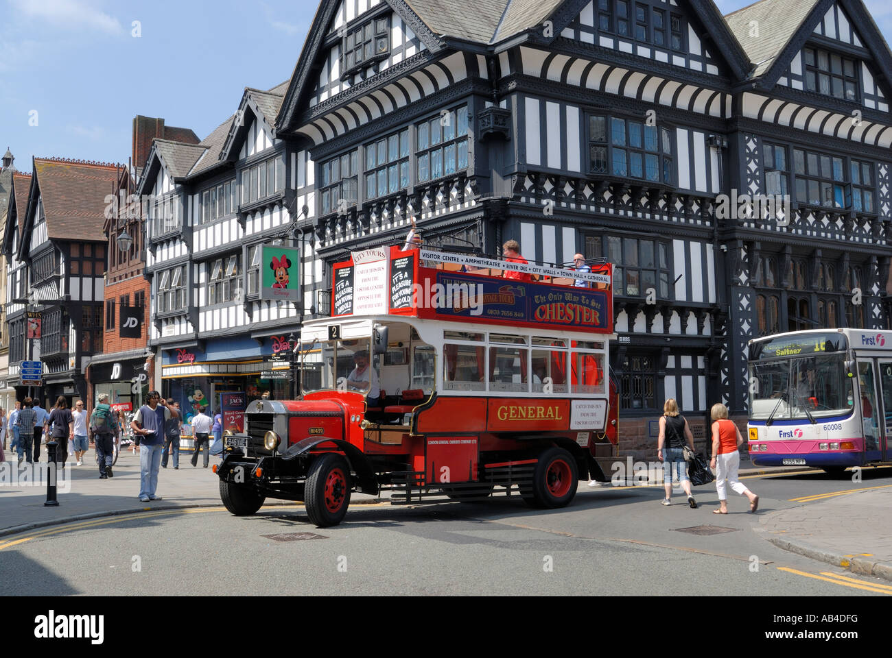 Chester. Authentic old style replica of a London general Omnibus