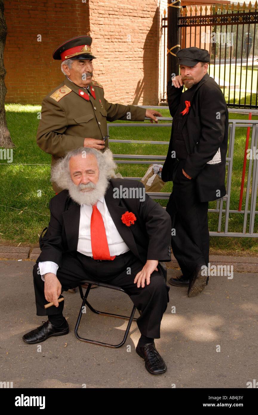 Lenin, Stalin, Marx impersonators in Moscow Stock Photo - Alamy