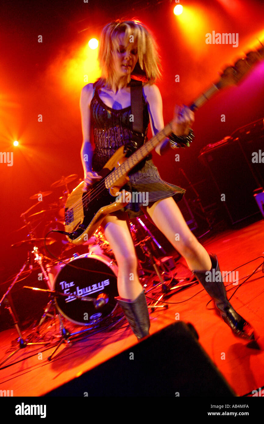 Charlotte Cooper of The Subways live at The Hall For Cornwall Truro UK Stock Photo