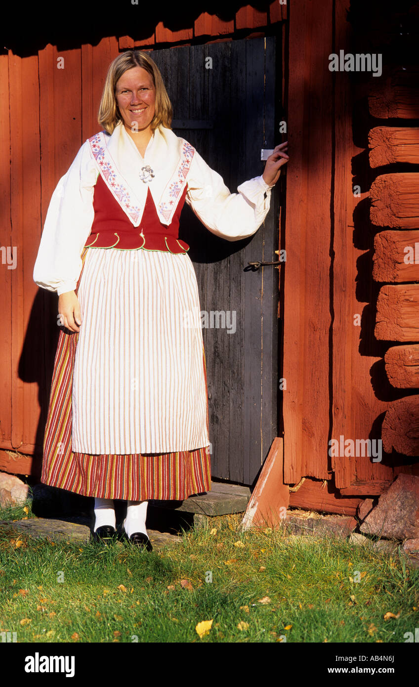 Swedish girl in traditional dress Stock Photo - Alamy