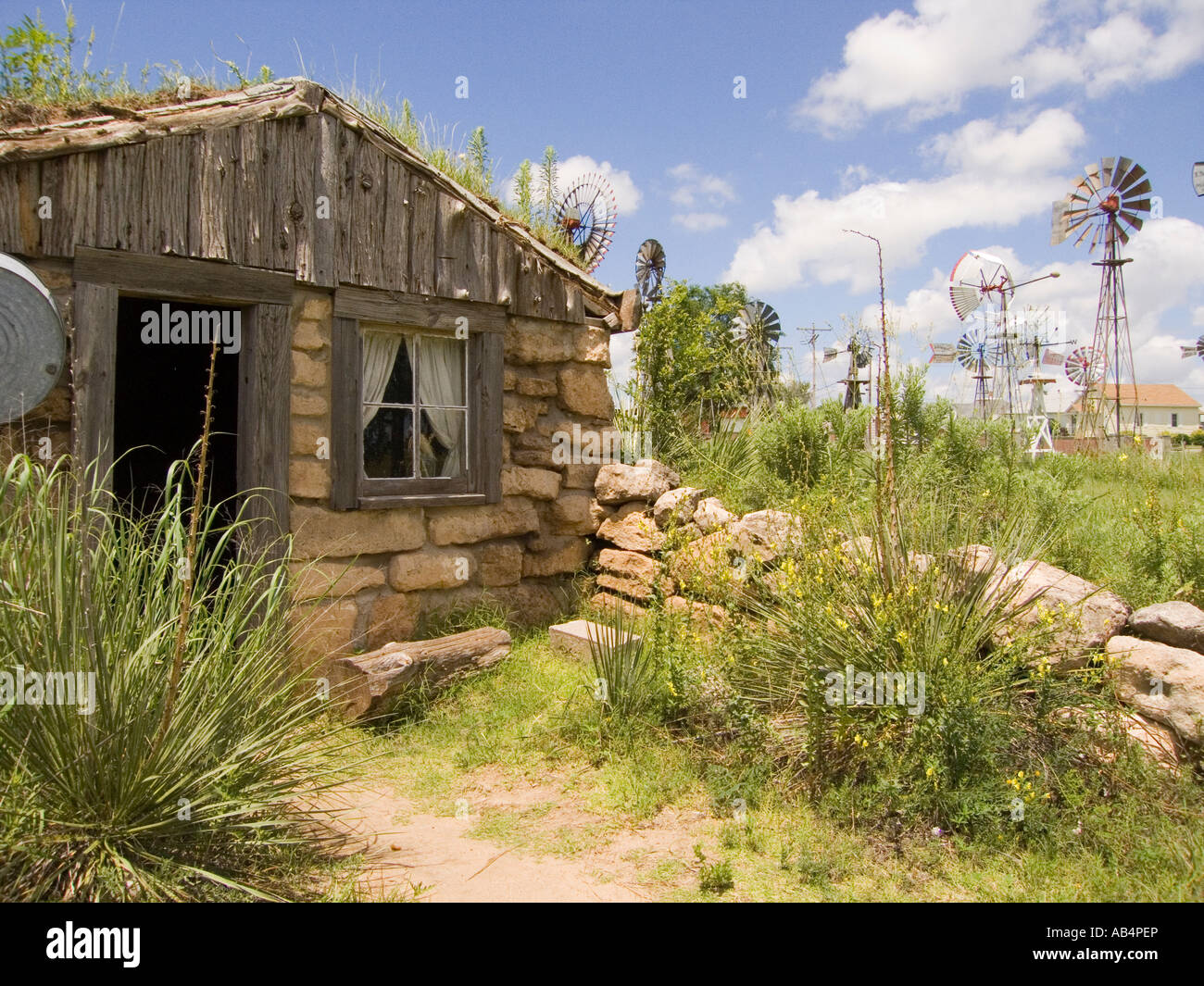 Sod House Shattuck Windmill Museum Shattuck Oklahoma USA Stock Photo Alamy