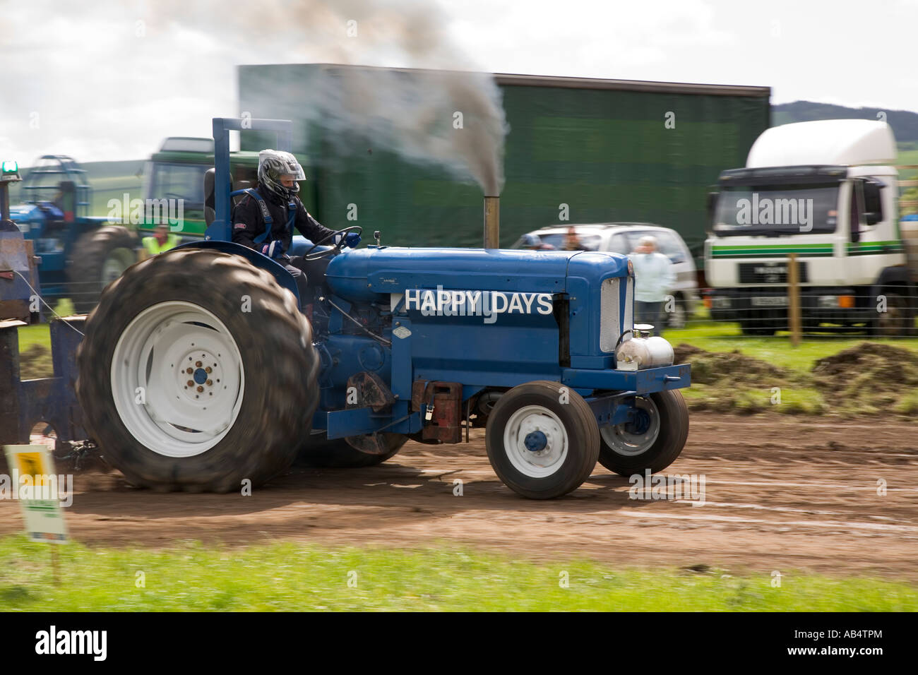 Tractor pulling at agriculture farm show in Fife Scotland Stock Photo