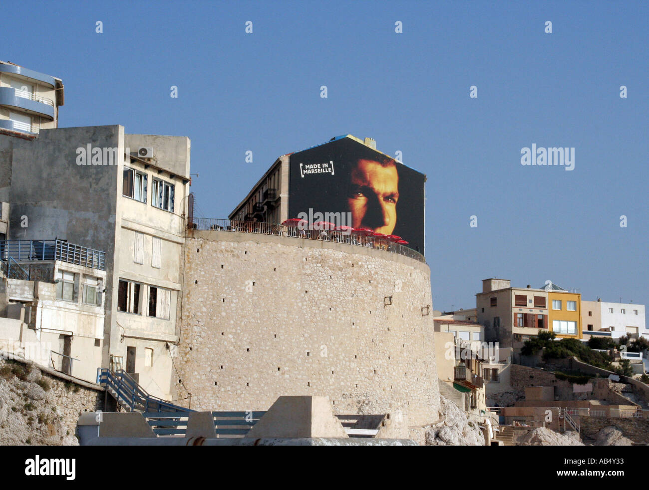 large adidas made in marseille poster of zinedin zidane on the corniche in  marseille bouches du rhone france europe Stock Photo - Alamy