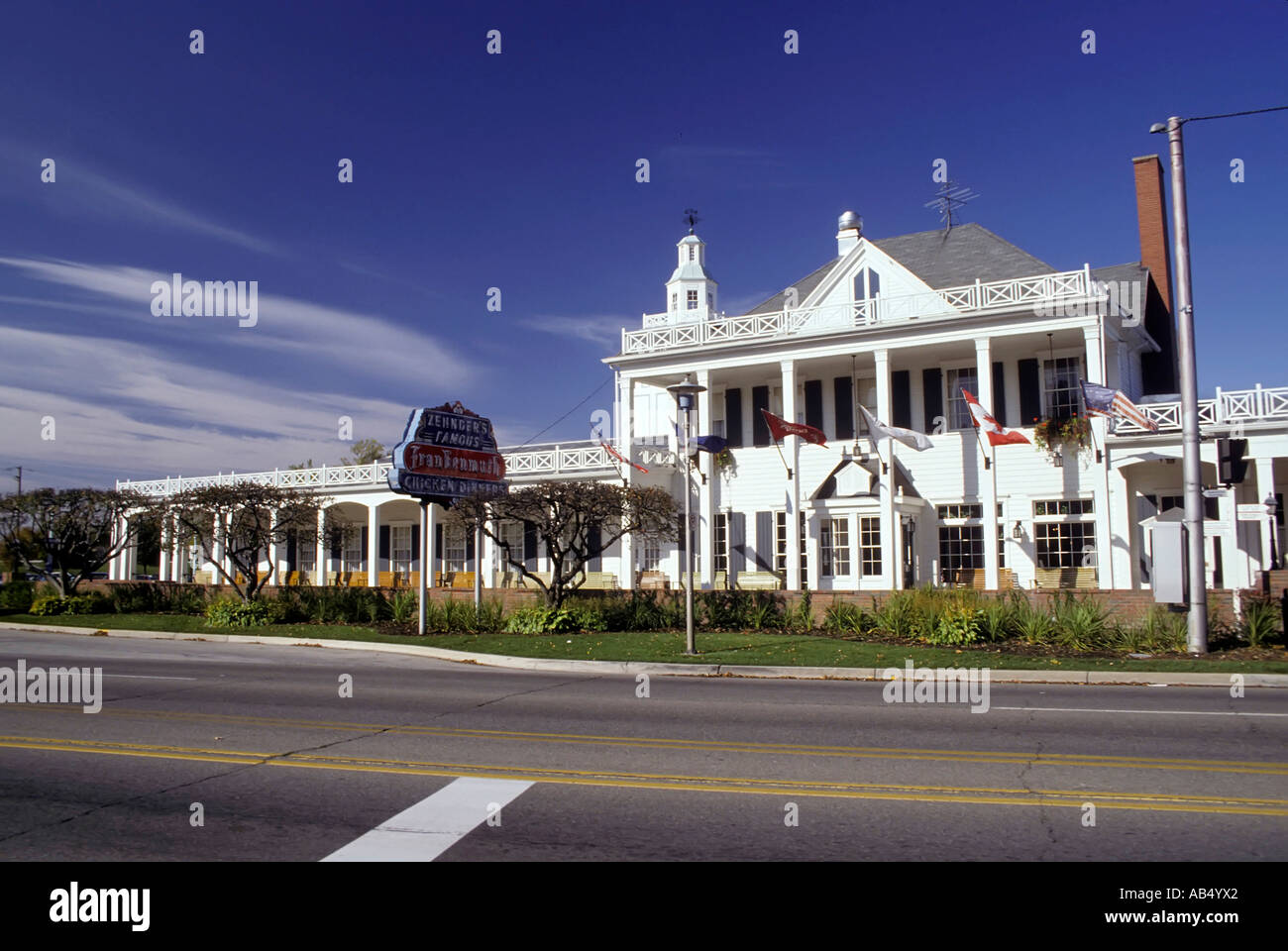 Zenders famous Chicken Restaurant at Frankenmuth Michigan with a quaint